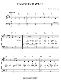 page one of Finnegan's Wake (Easy Piano)