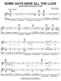 page one of Some Guys Have All The Luck (Some Girls Have All The Luck) (Piano, Vocal & Guitar Chords (Right-Hand Melody))