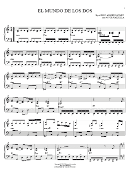 page one of El mundo de los dos (Piano Solo)