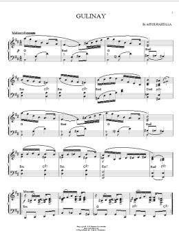 page one of Gulinay (Piano Solo)