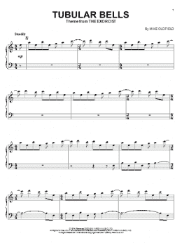 page one of Tubular Bells (Piano Solo)