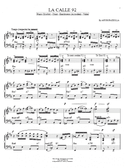page one of La Calle 92 (Piano Solo)