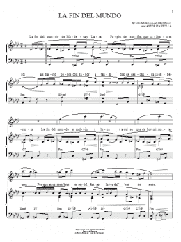 page one of La fin del mundo (Piano Solo)