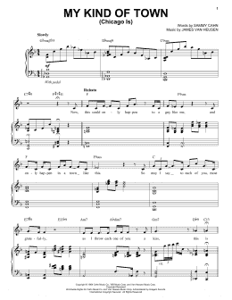 page one of My Kind Of Town (Chicago Is) (Piano & Vocal)
