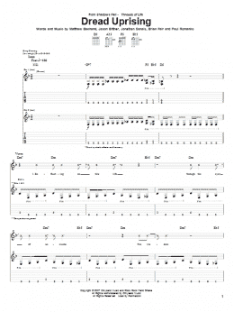 page one of Dread Uprising (Guitar Tab)
