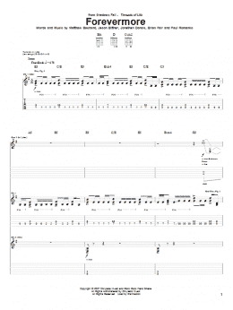 page one of Forevermore (Guitar Tab)