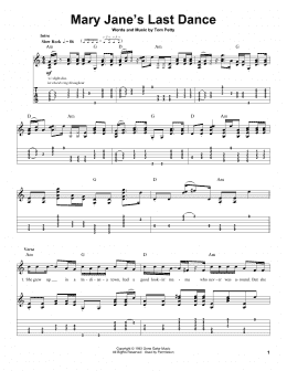 page one of Mary Jane's Last Dance (Guitar Tab (Single Guitar))