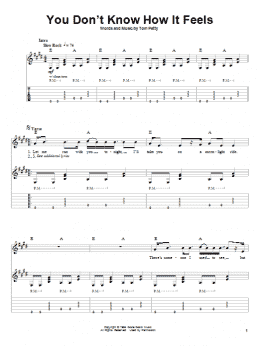 page one of You Don't Know How It Feels (Guitar Tab (Single Guitar))