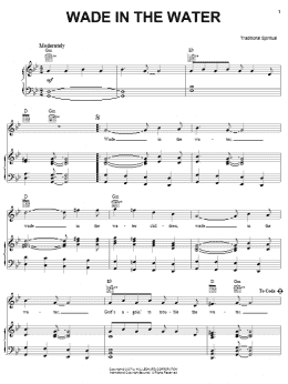 page one of Wade In The Water (Piano, Vocal & Guitar Chords (Right-Hand Melody))