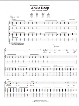 page one of Ankle Deep (Guitar Tab)