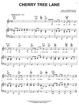 page one of Cherry Tree Lane (Piano, Vocal & Guitar Chords (Right-Hand Melody))
