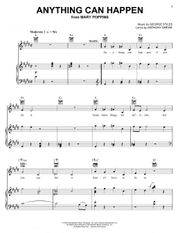 page one of Anything Can Happen (Piano, Vocal & Guitar Chords (Right-Hand Melody))