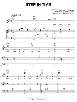 page one of Step In Time (Piano, Vocal & Guitar Chords (Right-Hand Melody))