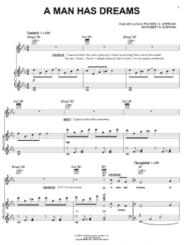 page one of A Man Has Dreams (Piano, Vocal & Guitar Chords (Right-Hand Melody))