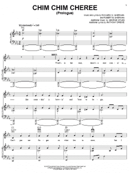 page one of Prologue / Chim Chim Cher-ee (Piano, Vocal & Guitar Chords (Right-Hand Melody))