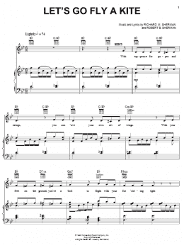 page one of Let's Go Fly A Kite (from Mary Poppins: The Musical) (Piano, Vocal & Guitar Chords (Right-Hand Melody))