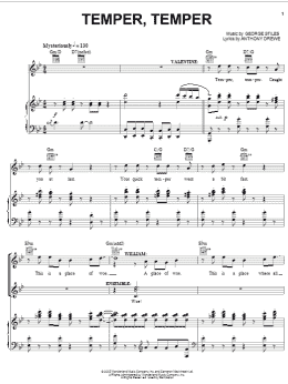page one of Temper, Temper (Piano, Vocal & Guitar Chords (Right-Hand Melody))