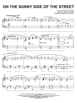 page one of On The Sunny Side Of The Street (Piano Solo)