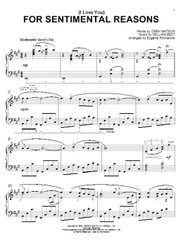 page one of (I Love You) For Sentimental Reasons (Piano Solo)