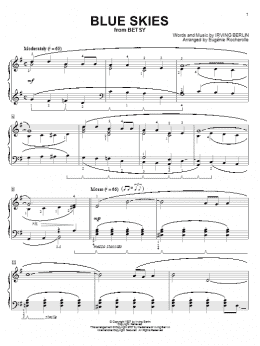 page one of Blue Skies (Piano Solo)