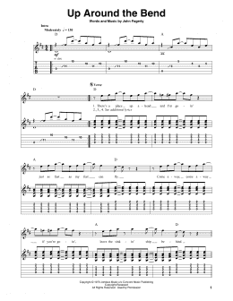 page one of Up Around The Bend (Guitar Tab (Single Guitar))