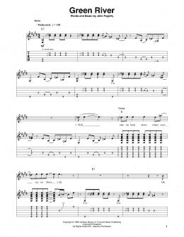 page one of Green River (Guitar Tab (Single Guitar))