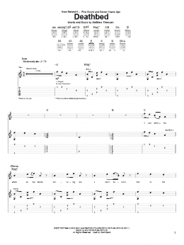 page one of Deathbed (Guitar Tab)