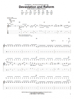 page one of Devastation And Reform (Guitar Tab)