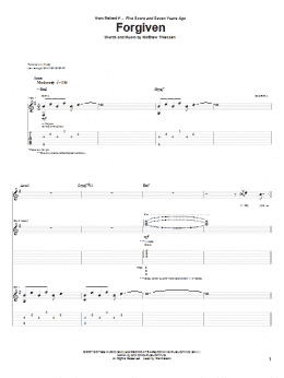 page one of Forgiven (Guitar Tab)