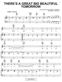 page one of There's A Great Big Beautiful Tomorrow (Piano, Vocal & Guitar Chords (Right-Hand Melody))