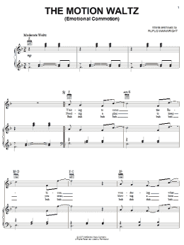 page one of The Motion Waltz (Emotional Commotion) (Piano, Vocal & Guitar Chords (Right-Hand Melody))