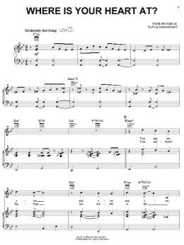 page one of Where Is Your Heart At? (Piano, Vocal & Guitar Chords (Right-Hand Melody))