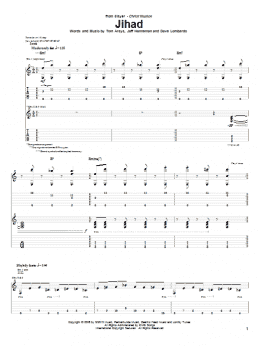 page one of Jihad (Guitar Tab)
