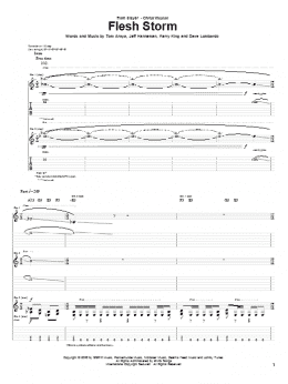 page one of Flesh Storm (Guitar Tab)