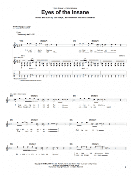 page one of Eyes Of The Insane (Guitar Tab)