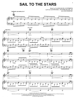 page one of Sail To The Stars (from The Pirate Queen) (Piano, Vocal & Guitar Chords (Right-Hand Melody))