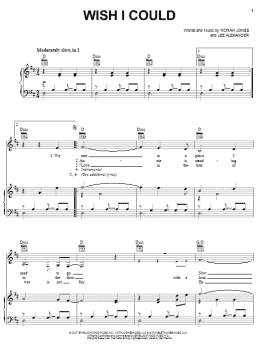 page one of Wish I Could (Piano, Vocal & Guitar Chords (Right-Hand Melody))