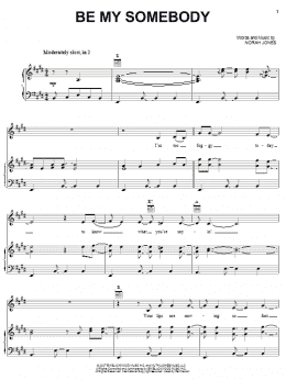 page one of Be My Somebody (Piano, Vocal & Guitar Chords (Right-Hand Melody))