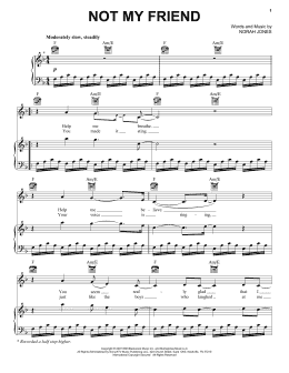 page one of Not My Friend (Piano, Vocal & Guitar Chords (Right-Hand Melody))