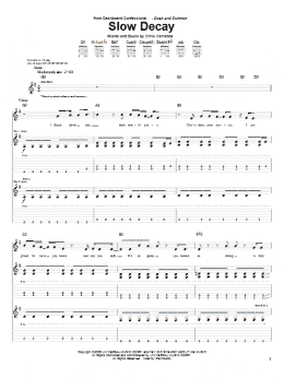 page one of Slow Decay (Guitar Tab)