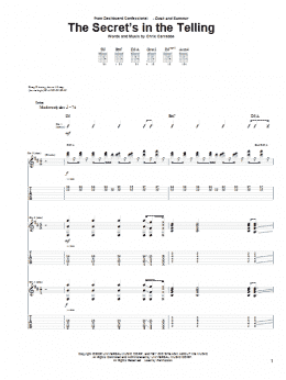 page one of The Secret's In The Telling (Guitar Tab)