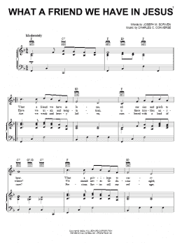 page one of What A Friend We Have In Jesus (Piano, Vocal & Guitar Chords (Right-Hand Melody))