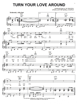 page one of Turn Your Love Around (Piano, Vocal & Guitar Chords (Right-Hand Melody))