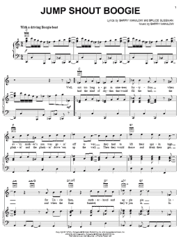 page one of Jump Shout Boogie (Piano, Vocal & Guitar Chords (Right-Hand Melody))