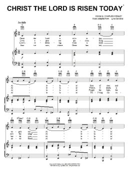 page one of Christ The Lord Is Risen Today (Piano, Vocal & Guitar Chords (Right-Hand Melody))