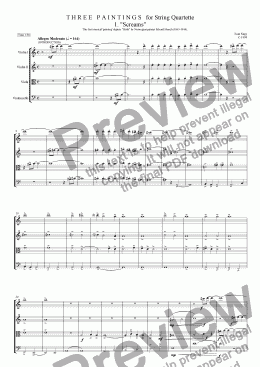 page one of STR.QU. 1. Screams, for String Quartette
