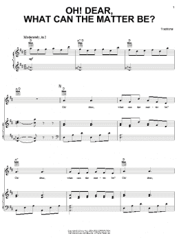 page one of Oh Dear! What Can The Matter Be? (Piano, Vocal & Guitar Chords (Right-Hand Melody))