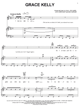 page one of Grace Kelly (Piano, Vocal & Guitar Chords (Right-Hand Melody))