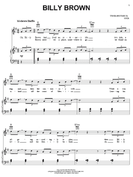 page one of Billy Brown (Piano, Vocal & Guitar Chords (Right-Hand Melody))