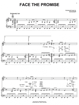 page one of Face The Promise (Piano, Vocal & Guitar Chords (Right-Hand Melody))